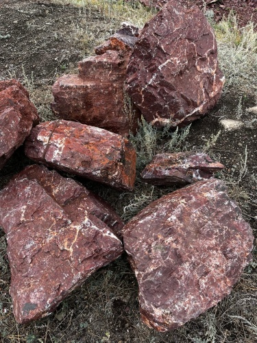Камни для ландшафтного дизайна красно-фиолетовые 10-60 килограмм купить в Ярославской области