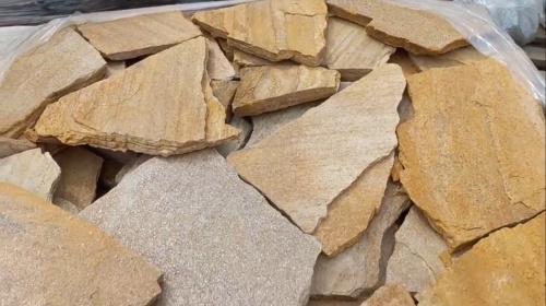 Плитняк златолит жёлтый для цоколя купить в Ярославской области