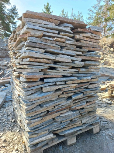 Плитняк златолит серебристый для цоколя, отмостки купить в Ярославской области