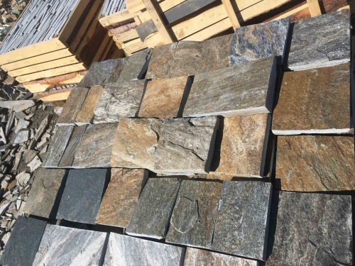 Плитка пилёная златолит Уральский для цоколя, отмостки купить в Ярославской области