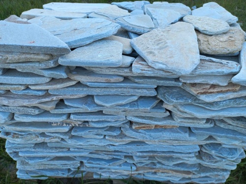 Плитняк златолит зелёный галтованный для цоколя купить в Ярославской области